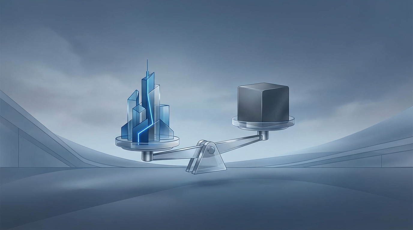 A stylized image of the scales of justice, with a corporate building on one side and a weight representing law on the other, symbolizing corporate accountability.