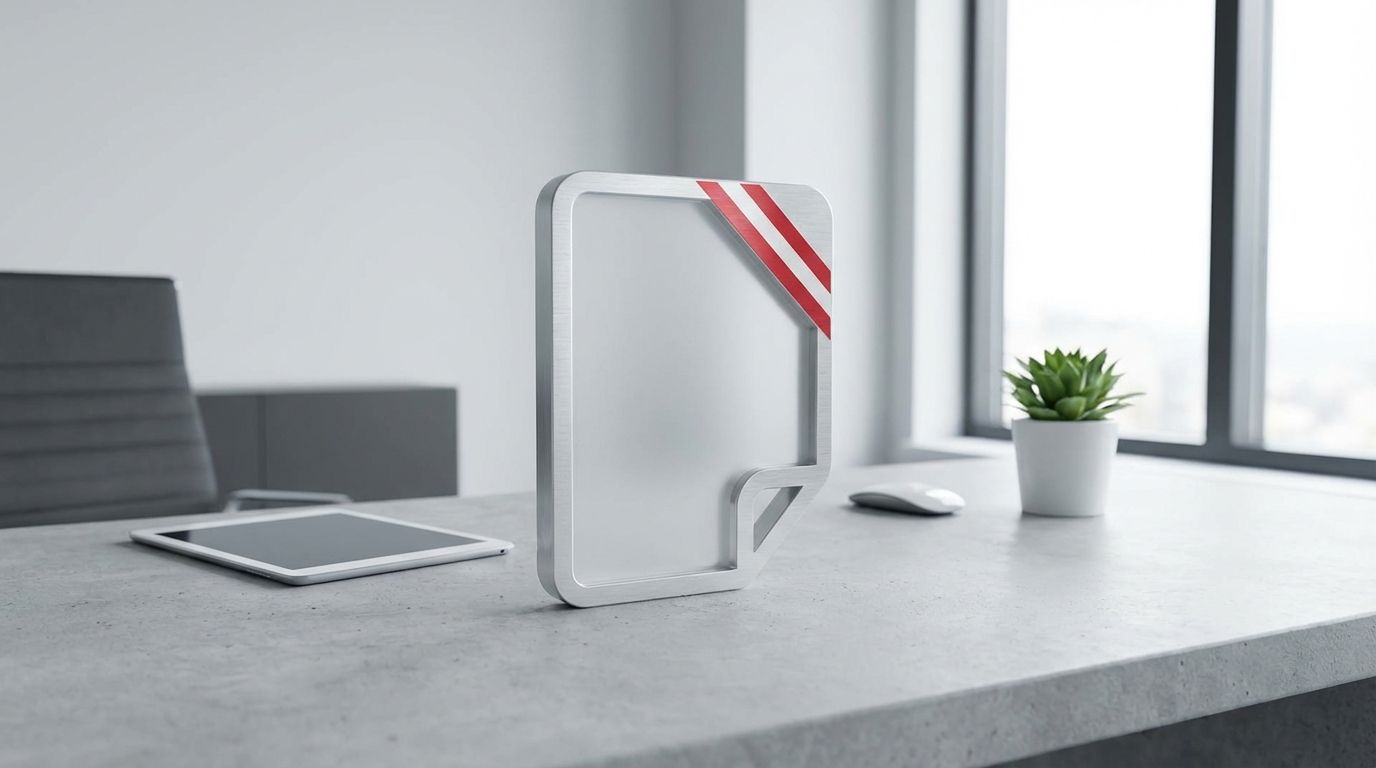 A symbolic image representing the digitization of Austrian tax procedures, showing a modern digital document with an Austrian flag accent.